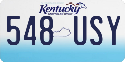 KY license plate 548USY