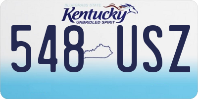 KY license plate 548USZ