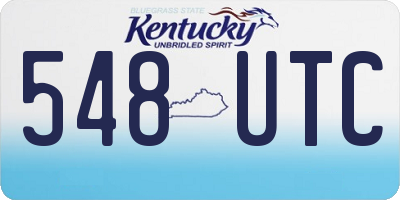 KY license plate 548UTC