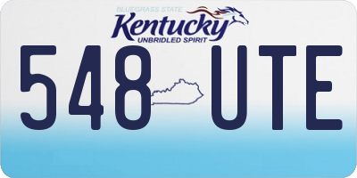 KY license plate 548UTE