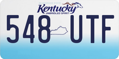 KY license plate 548UTF