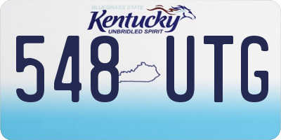 KY license plate 548UTG