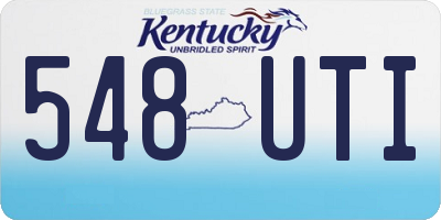KY license plate 548UTI