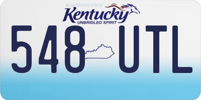 KY license plate 548UTL