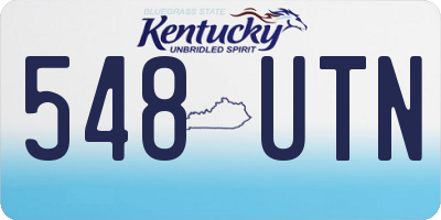 KY license plate 548UTN