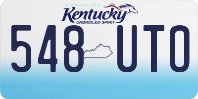 KY license plate 548UTO