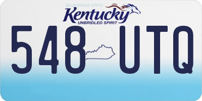 KY license plate 548UTQ