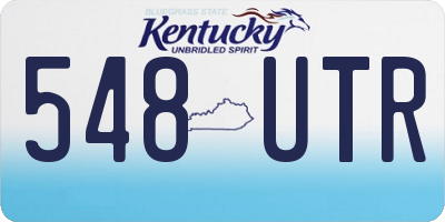 KY license plate 548UTR