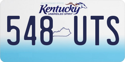 KY license plate 548UTS