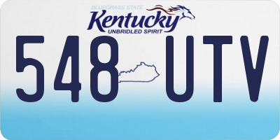 KY license plate 548UTV