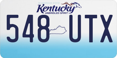 KY license plate 548UTX