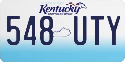 KY license plate 548UTY