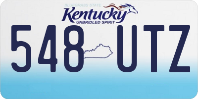 KY license plate 548UTZ