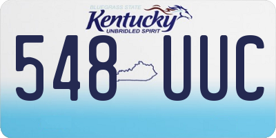 KY license plate 548UUC
