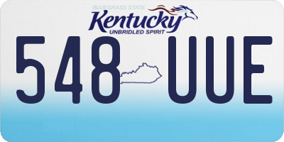 KY license plate 548UUE