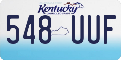 KY license plate 548UUF