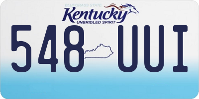 KY license plate 548UUI