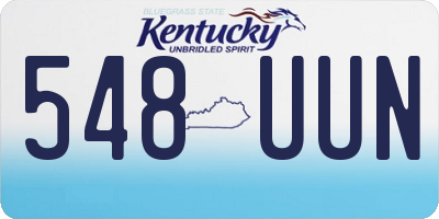 KY license plate 548UUN