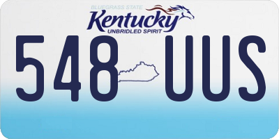 KY license plate 548UUS