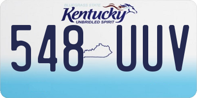 KY license plate 548UUV