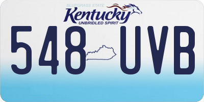 KY license plate 548UVB