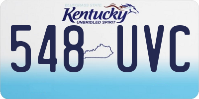 KY license plate 548UVC