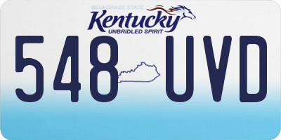 KY license plate 548UVD