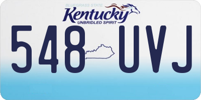 KY license plate 548UVJ