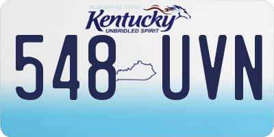 KY license plate 548UVN