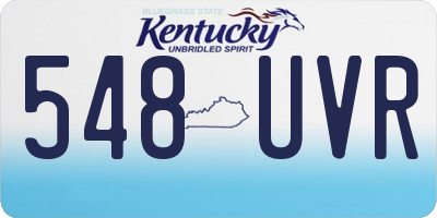 KY license plate 548UVR