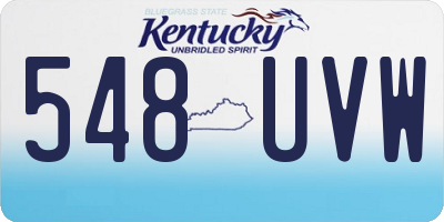 KY license plate 548UVW