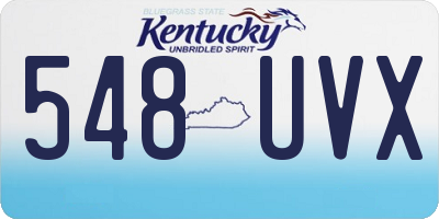 KY license plate 548UVX