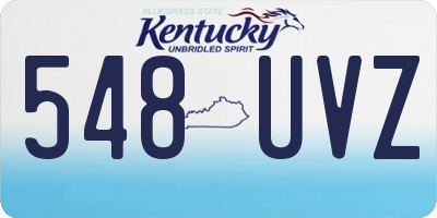 KY license plate 548UVZ