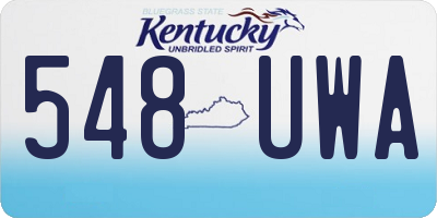 KY license plate 548UWA