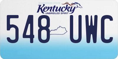 KY license plate 548UWC