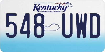 KY license plate 548UWD