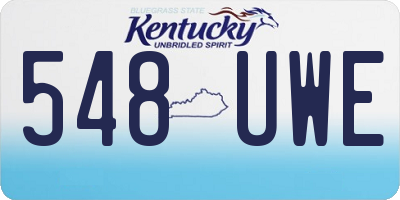 KY license plate 548UWE