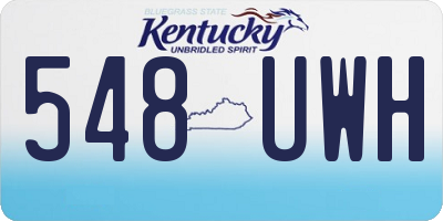 KY license plate 548UWH