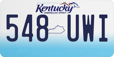 KY license plate 548UWI