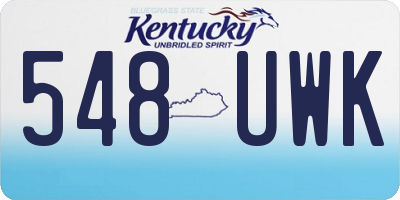 KY license plate 548UWK