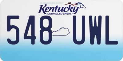 KY license plate 548UWL