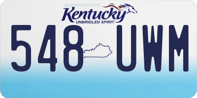 KY license plate 548UWM