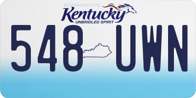 KY license plate 548UWN
