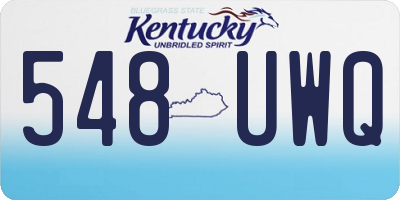 KY license plate 548UWQ