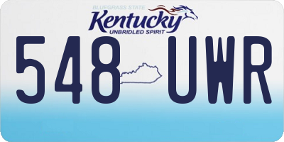 KY license plate 548UWR