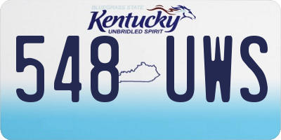 KY license plate 548UWS