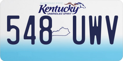 KY license plate 548UWV