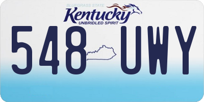 KY license plate 548UWY