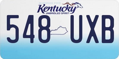 KY license plate 548UXB