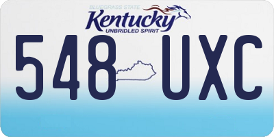 KY license plate 548UXC